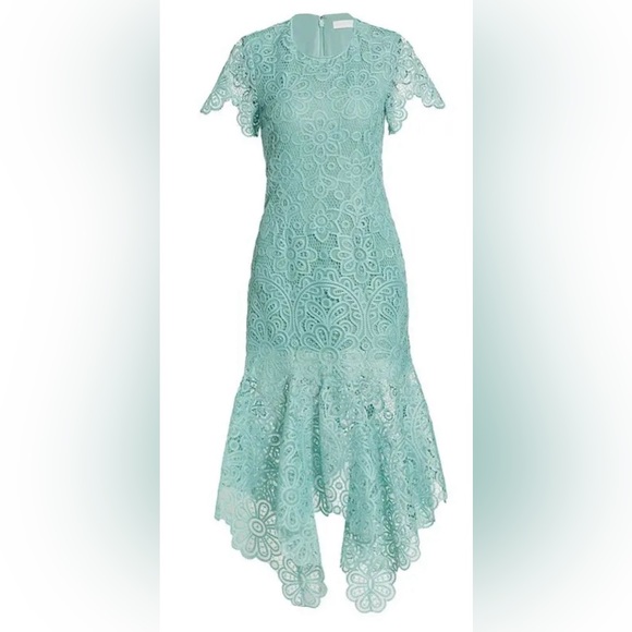 crochet knit beach mini dress in white Helio Long Sleeve - US 8 Chloe White Tulle High-Low blue-v-neck Color:Ivory(Pre-Sale30days) 100%POLYESTER Wash Method